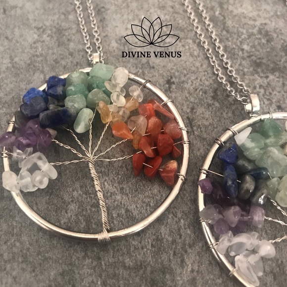 Chakra Tree of Life Pendant Necklace - Picture 6 of 7